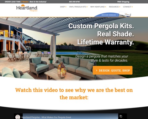 Heartland Pergolas Website