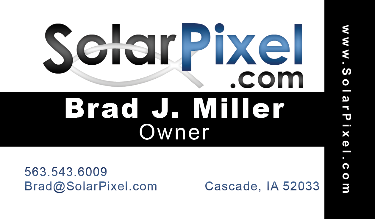 Solar Pixel - Brad Miller Business Card Image