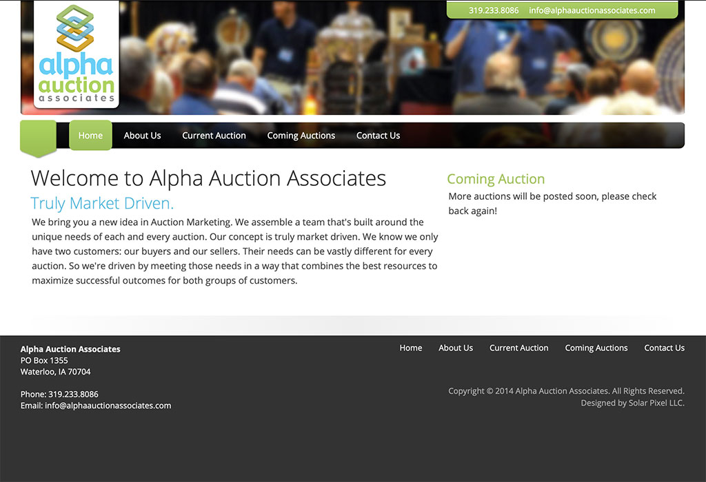 Alpha Auction Associates Website