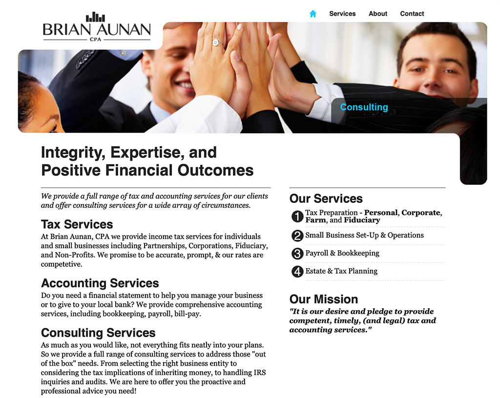 Brian Aunan CPA Website