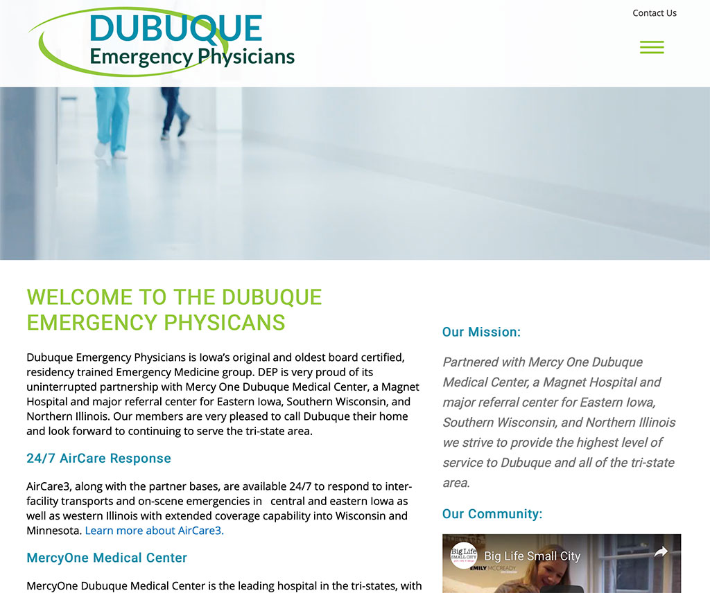 Dubuque Emergency Physicians Website