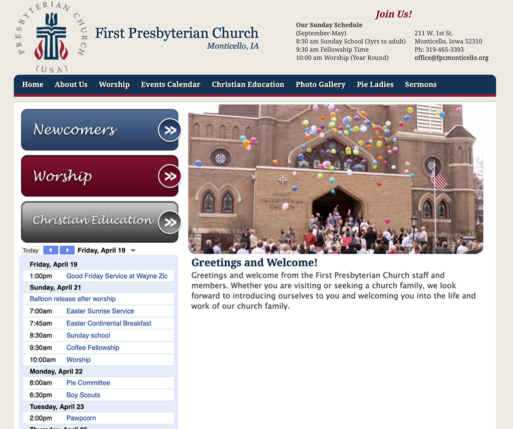 First Presbyterian Church of Monticello Website